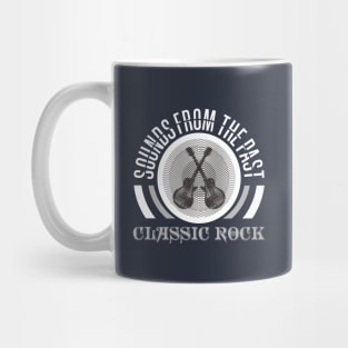 Rock music icon with two guitars crossed over each other. Mug